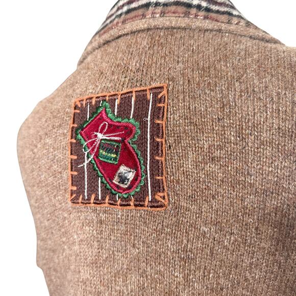 Vintage Designers Originals Studio Fa La La Full Zip Christmas Sweater Jacket PM - Picture 4 of 12